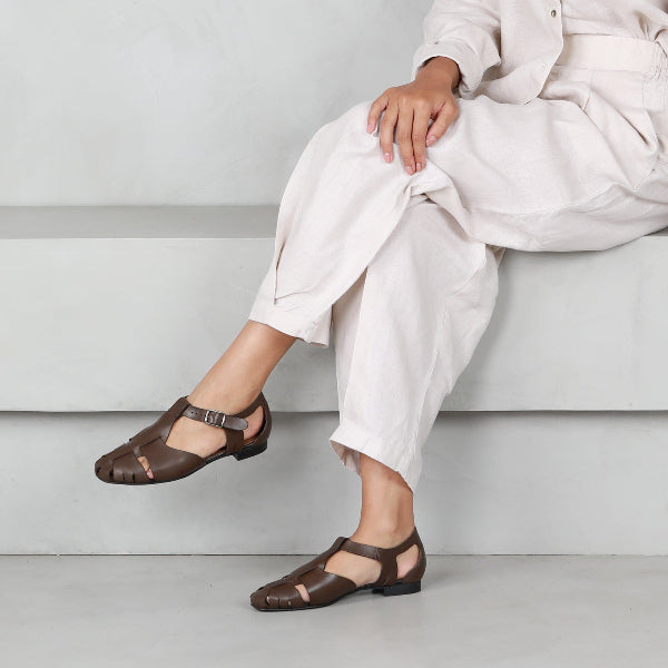 Froggie Shoes Shoes Fisherman Sandal in Brown - 12674