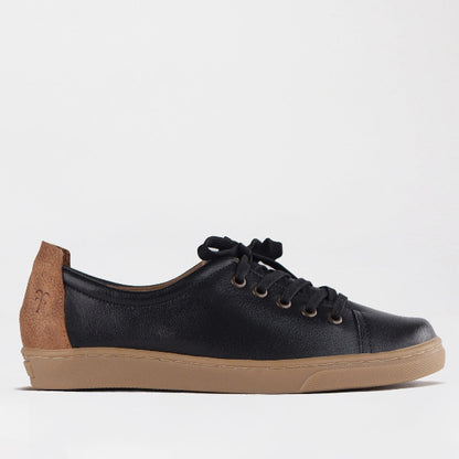Factory Shop Shoes 4 / Black / 12854 Lace-up Sneaker in Black - 12854