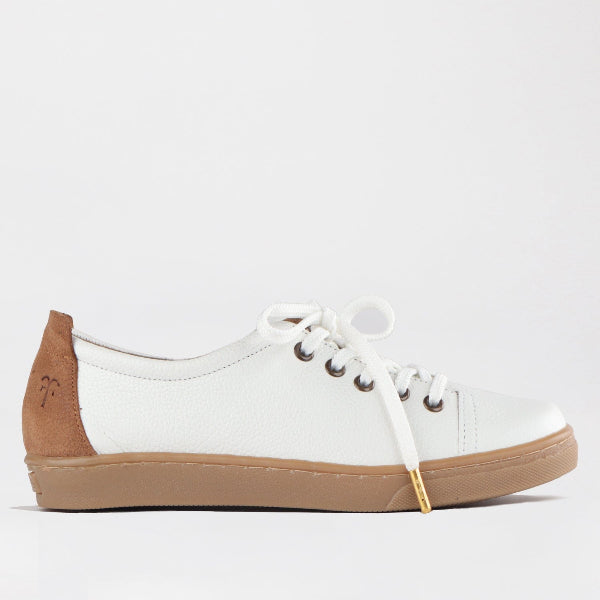 Factory Shop Shoes 4 / White Multi / 12854 Lace-up Sneaker in White - 12854