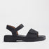 Froggie Shoes Shoes C36 / Black / 12863 Chic Leather Strappy Sandal with Velcro&