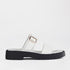 Froggie Shoes Shoes C36 / White / 12695 Double Band Buckle Strap in White - 12695