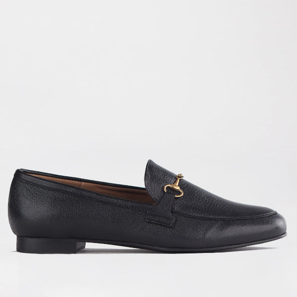 Froggie Shoes Shoes 3 / Black / 12451 Loafer with Gold Trim in Black - 12451