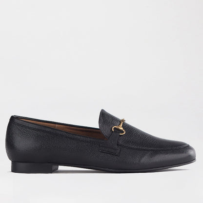 Froggie Shoes Shoes 3 / Black / 12451 Loafer with Gold Trim in Black - 12451