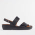 Froggie Shoes Shoes 3 / Black / 12655 2-Strap Sandal with Removable Footbed in Black - 12655