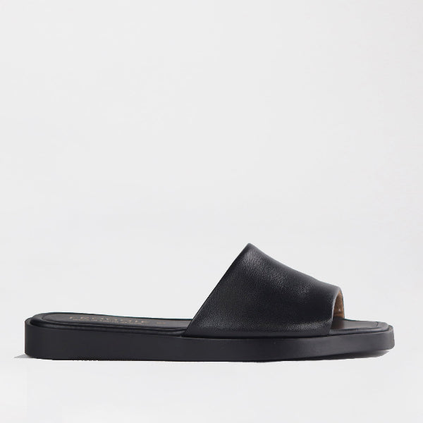 Froggie Shoes Shoes 3 / Black / 12865 Mule Flat Sandal in Black - 12865