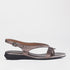 Froggie Shoes Shoes 3 / Lead Metallic / 12954 Slingback Toe Thong Flat Sandal in Lead Metallic - 12954