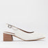 Froggie Shoes Shoes 3 / White / 12595 Block Heel Slingback in White - 12595