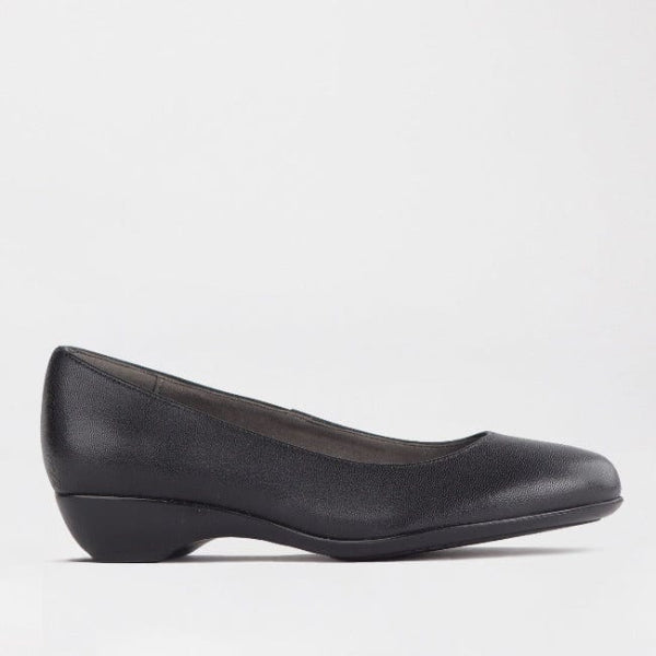 Froggie Shoes Shoes 4 / Black / 10099 Wider Fit Court Shoe in Black - 10099