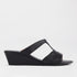 Froggie Shoes Shoes 4 / Black / 11621 Double-band Wedge in Black - 11621