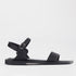 Froggie Grecian inspired Slingback Sandal in Black - 12889 - single side. 