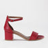 Froggie Shoes Shoes 4 / Scarlet / 11879 Closed back ankle strap sandal in Scarlet - 11879