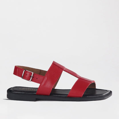 Froggie Shoes Shoes 4 / Scarlet / 12891 Grecian inspired Flat Sandal in Scarlet - 12891