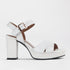 Froggie Shoes Shoes 4 / White / 12676 High Heel Platform Sandal in White - 12676