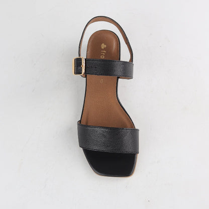 Froggie Shoes Shoes Block Heel Sandal in Black - 12408