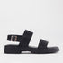 Froggie Shoes Shoes C36 / Black / 12711 Double Band Buckle Strap in Black - 12711