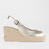 Froggie Shoes Shoes C37 / Gold / 12684 Espadrille Slingback Wedge Sandal in Gold - 12684