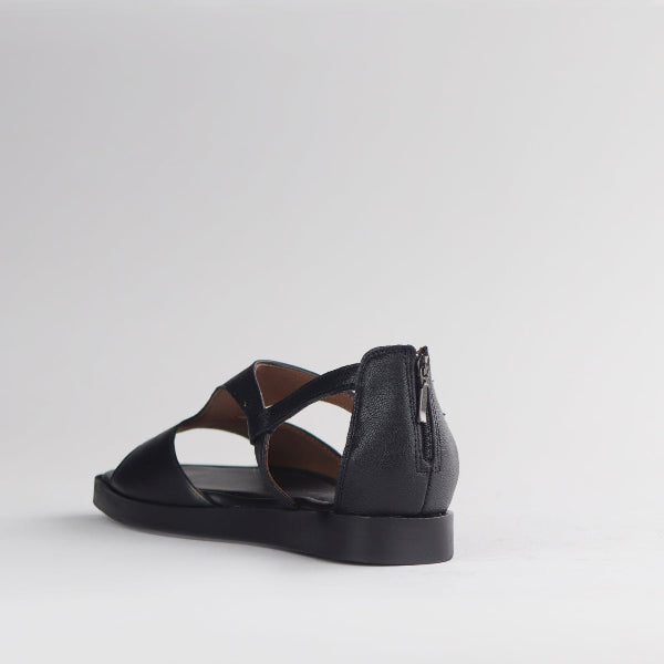 Froggie Shoes Shoes Close Back T-Bar Flat Sandal in Black - 12888