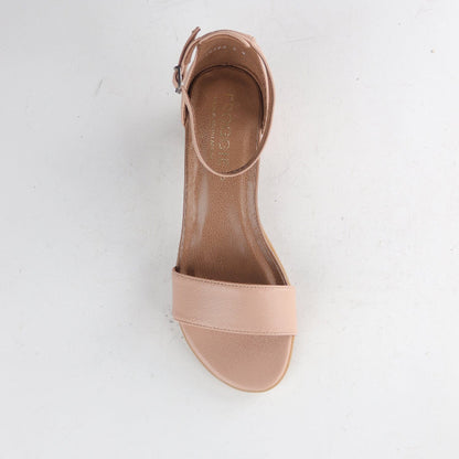 Froggie Shoes Shoes Closed back ankle strap sandal in Blush - 11879