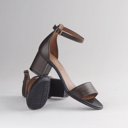 Froggie Shoes Shoes Closed back ankle strap sandal in Brown - 11879