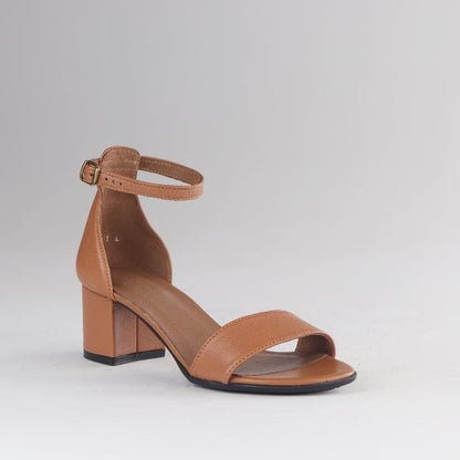 Froggie Shoes Shoes Closed back ankle strap sandal in Tan - 11879