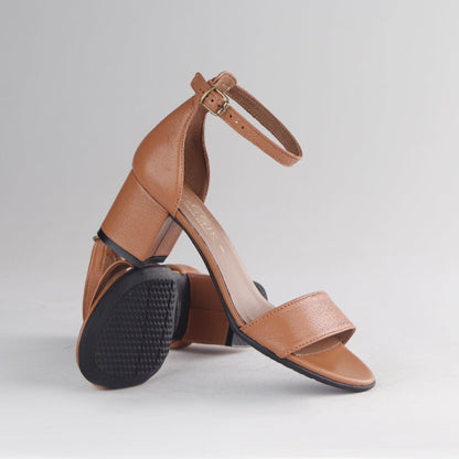 Froggie Shoes Shoes Closed back ankle strap sandal in Tan - 11879