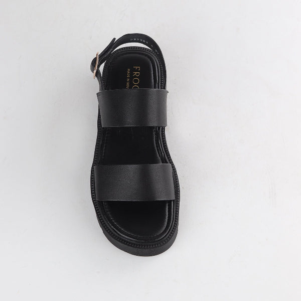 Froggie Shoes Shoes Double Band Buckle Strap in Black - 12711