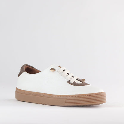 Froggie Shoes Shoes Elasticated lace-up Sneaker in White Multi - 12843