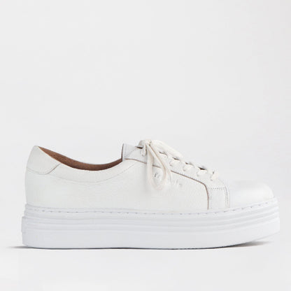 Factory Shop Shoes 4 / White / 12025 Platform Sneaker in White - 12025