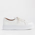 Factory Shop Shoes 4 / White / 12025 Platform Sneaker in White - 12025