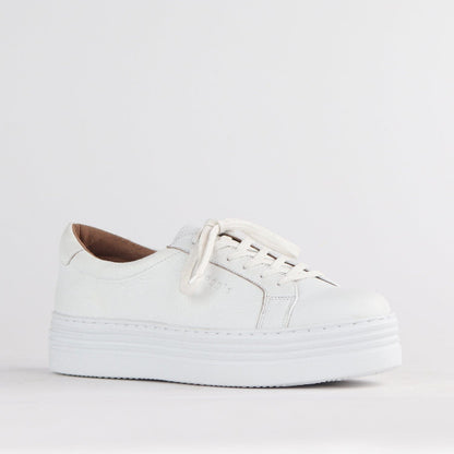 Factory Shop Shoes Platform Sneaker in White - 12025