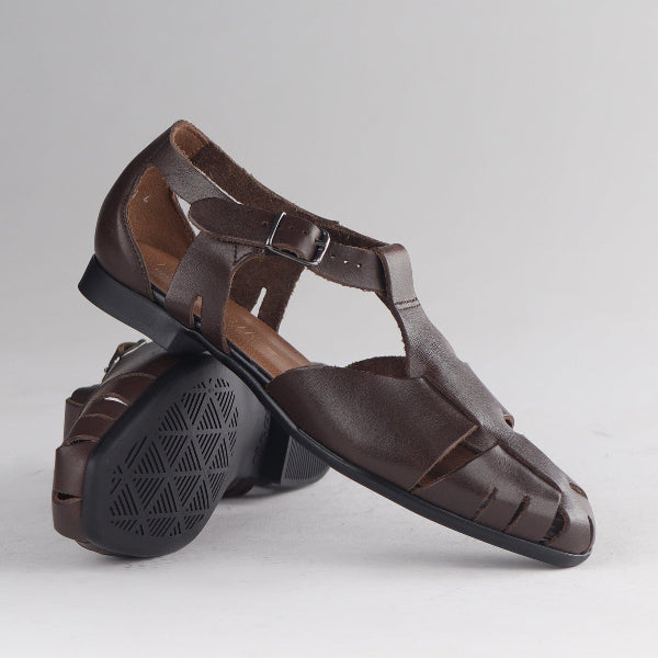 Women's Leather Fisherman Sandals – Grecian Style – Froggie Shoes