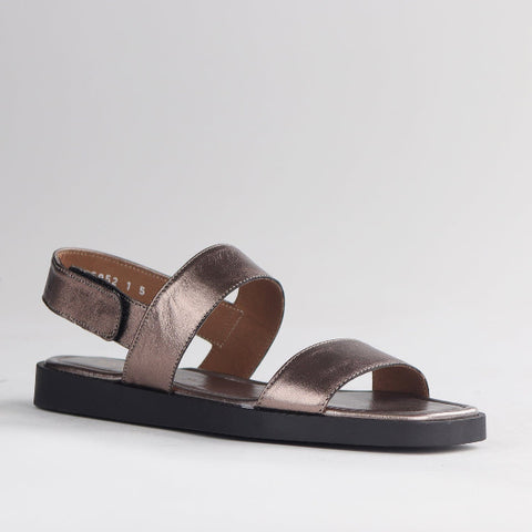 Froggie Shoes Shoes Froggie Women's Double band Velcro backstrap in Lead Metallic - 12867