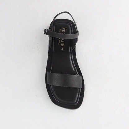 Froggie Grecian inspired Slingback Sandal in Black - 12889 - top angle. 