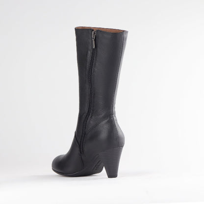Froggie Shoes Shoes High Heel Mid-calf Boot in Black – 12489
