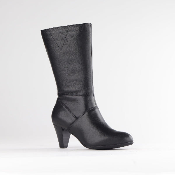 Froggie Shoes Shoes High Heel Mid-calf Boot in Black – 12489