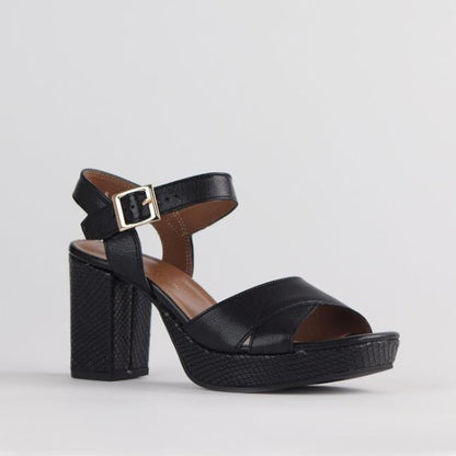 Froggie Shoes Shoes High Heel Platform Sandal in Black - 12676