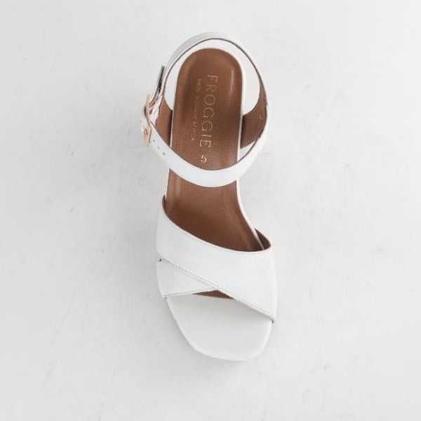 Froggie Shoes Shoes High Heel Platform Sandal in White - 12676