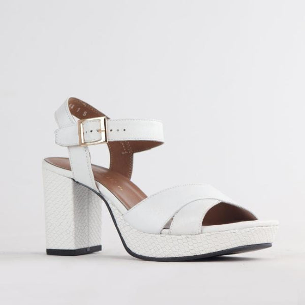 Froggie Shoes Shoes High Heel Platform Sandal in White - 12676