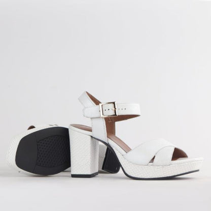 Froggie Shoes Shoes High Heel Platform Sandal in White - 12676