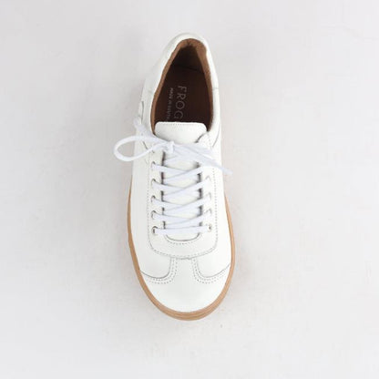 Froggie Shoes Shoes Lace-up Sneaker with Removable Footbed in White - 12814
