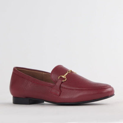 Froggie Shoes Shoes Loafer with Gold Trim in Red - 12451