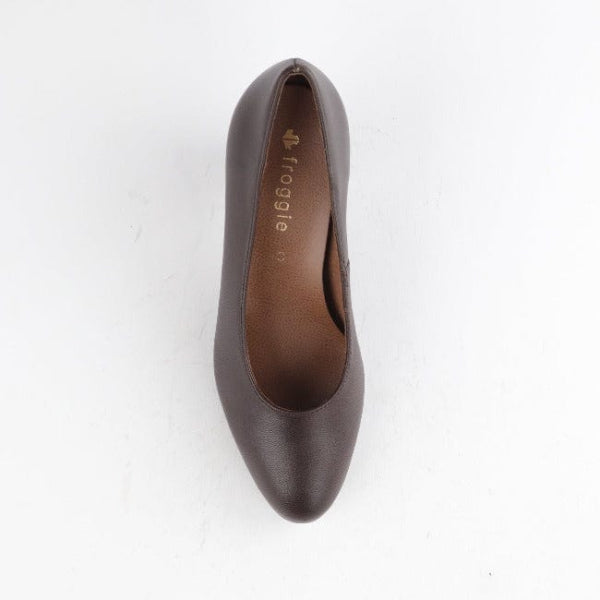 Froggie Shoes Shoes Mid Heel Court Shoe in Brown - 12045