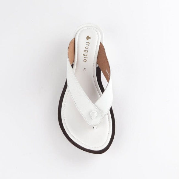Froggie Shoes Shoes Rox Thong Sandal in White - 10737