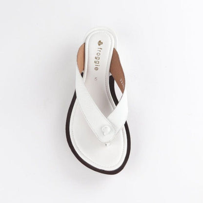Froggie Shoes Shoes Rox Thong Sandal in White - 10737
