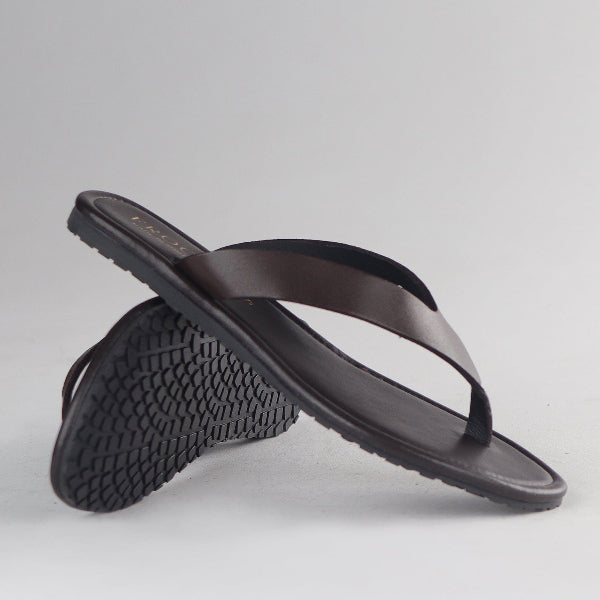 Froggie Shoes Shoes Slim-Line Thong Sandals in Brown - 13001