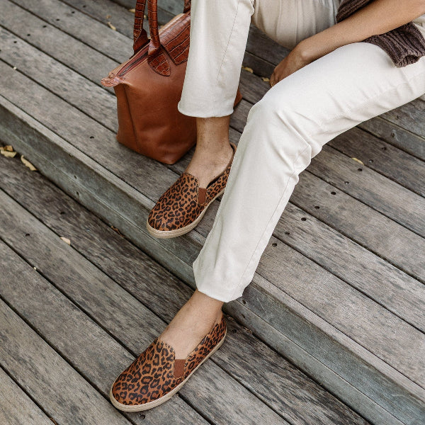 Froggie Shoes Shoes Slip-on Sneaker with Removable Footbed in Leopard - 12750