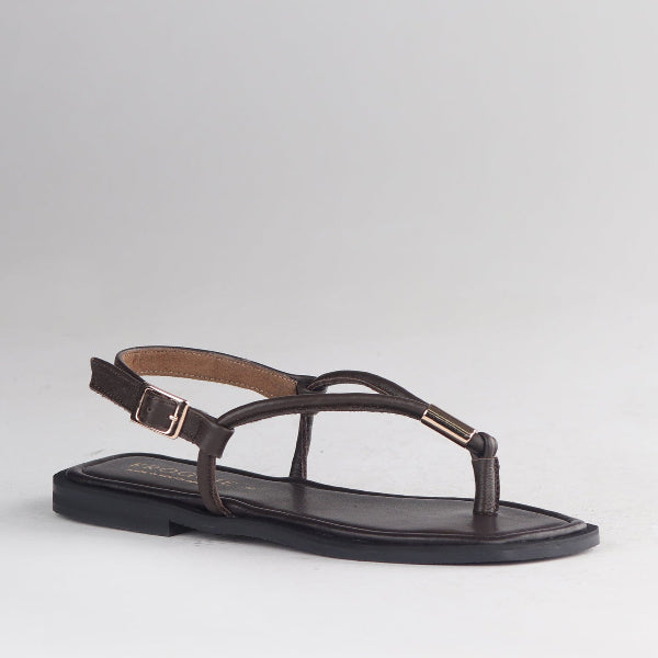 Froggie Shoes Shoes Spaghetti jewel thong Flat Sandal in Brown - 12994