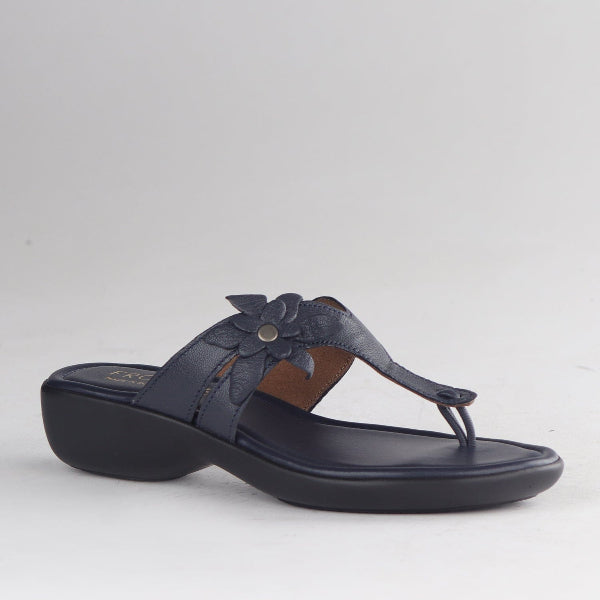 Froggie Shoes Shoes T-bar with flow Sandal in Navy - 12930