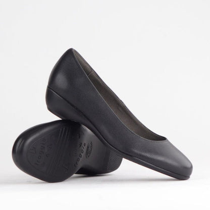 Froggie Shoes Shoes Wider Fit Court Shoe in Black - 10099