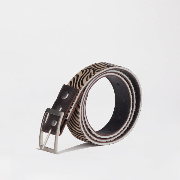 Women's Reversible Belt in Brown and Zebra -| South Africa | Local